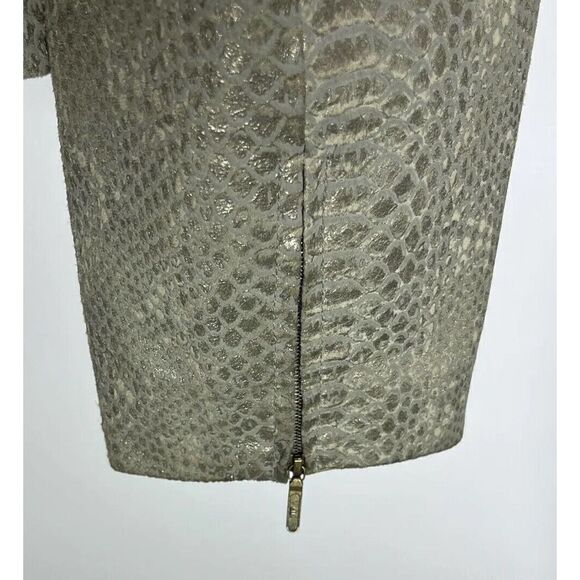 Classiques Entier Snake Print 100% Leather Blazer Jacket Taupe Gold - Picture 8 of 14